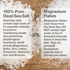 Close-up of One With Nature Dead Sea Salt crystals highlighting minerals for bath time.