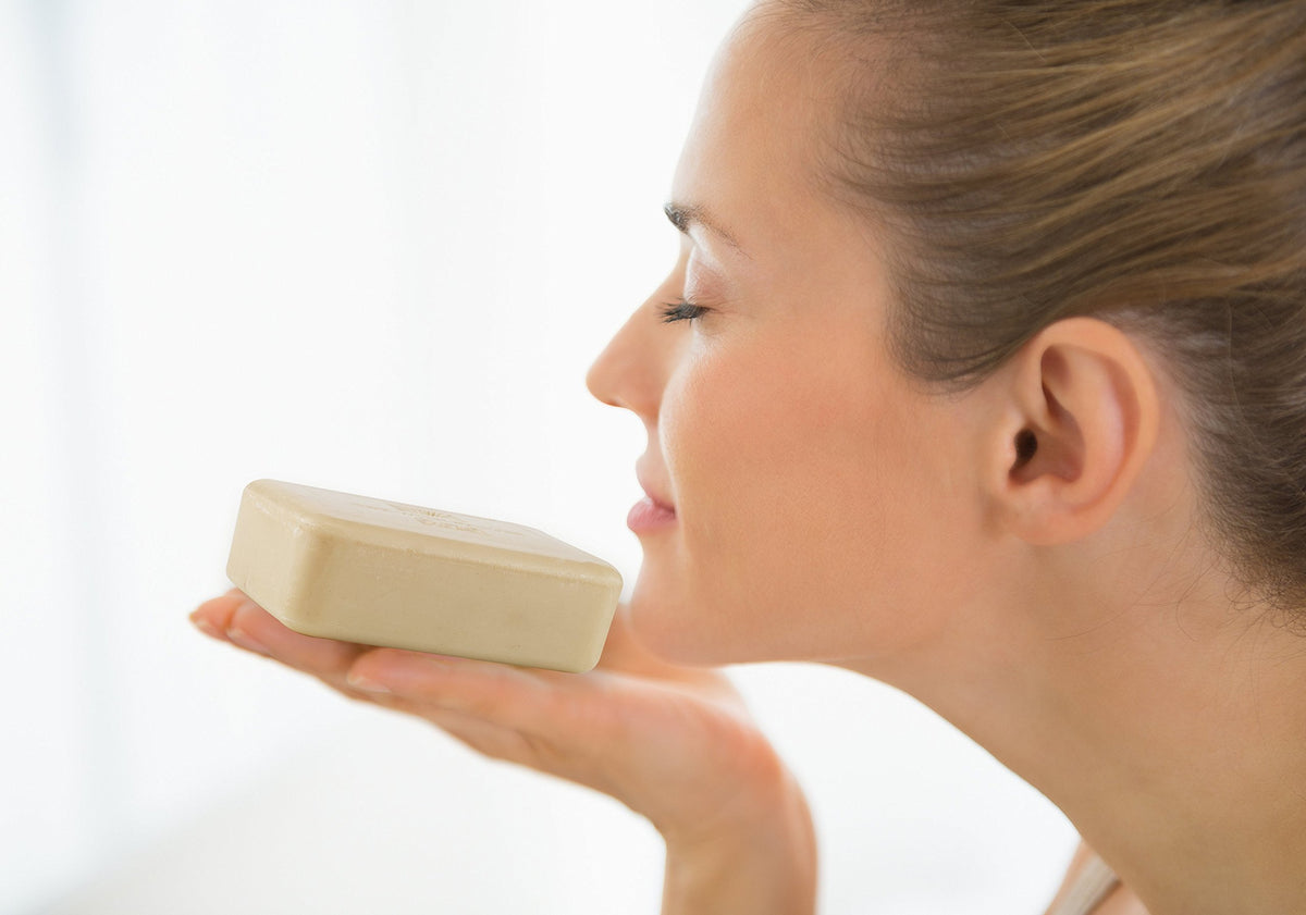 One With Nature made in Jordan soap reflects Dead Sea mineral heritage.