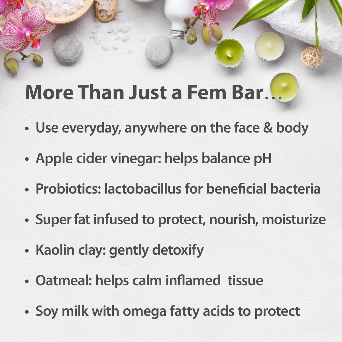 One With Nature ingredients close-up showing apple cider vinegar and oatmeal benefits