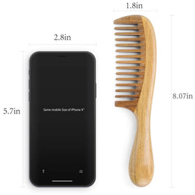 Onedor anti-static sandalwood comb reduces static for frizz-free styling