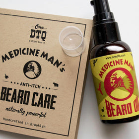 OneDTQ beard oil drops ready for fast absorption.
