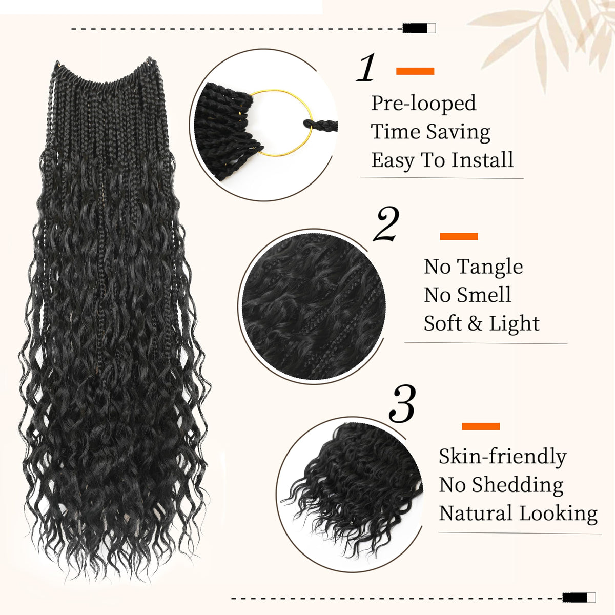 Onefatchoy lightweight box braids on model emphasize all-day comfort