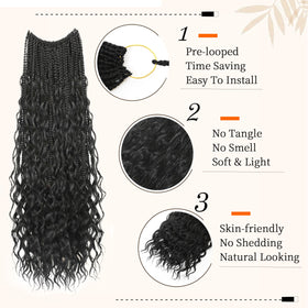 Onefatchoy lightweight box braids on model emphasize all-day comfort