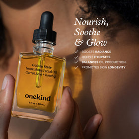 Dropper releasing a silky oil for quick absorption.