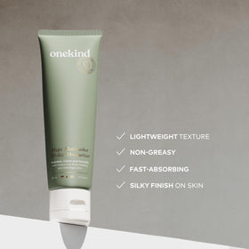Onekind Mega Multitasker texture on skin demonstrates fast-absorbing satin finish.