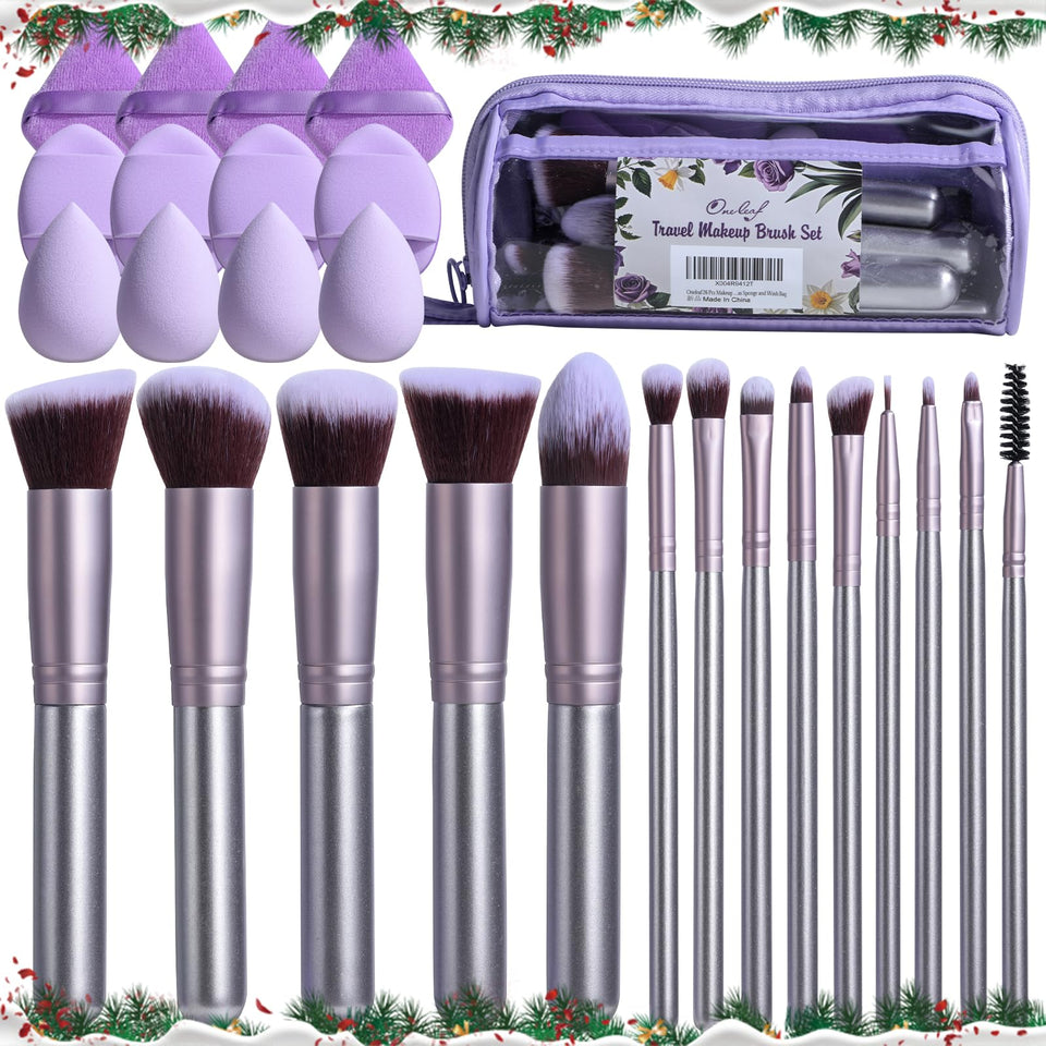 Oneleaf 26 Pcs Makeup Brushes Set, full collection for flawless base and professional blends.