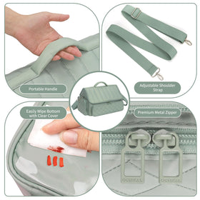 Onemoky Nail Polish Organizer multi-pocket design improves organization.