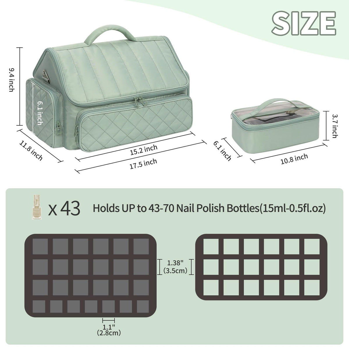 Onemoky Nail Polish Organizer removable board enables customizable storage.
