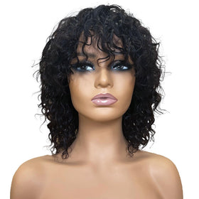 OnePart cosplay or party wig with wet-wave texture for bold looks