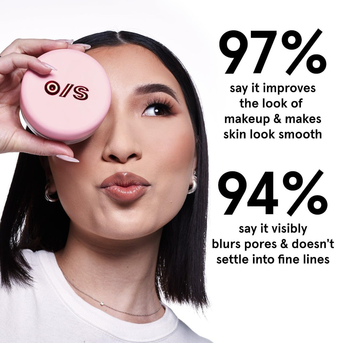 One/Size Patrick Starrr matte-finish blurring close-up on pores.