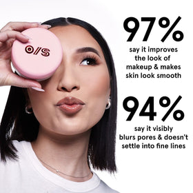 One/Size Patrick Starrr matte-finish blurring close-up on pores.