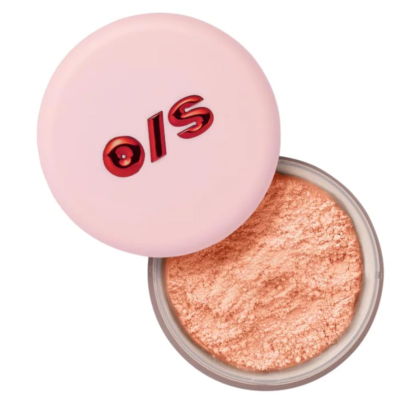 ONE/SIZE by Patrick Starrr Ultra Peach loose powder jar brightens and smooths the complexion.