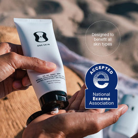 OneSkin BODY SPF OS-01 label highlighting SPF 30+ and mineral protection