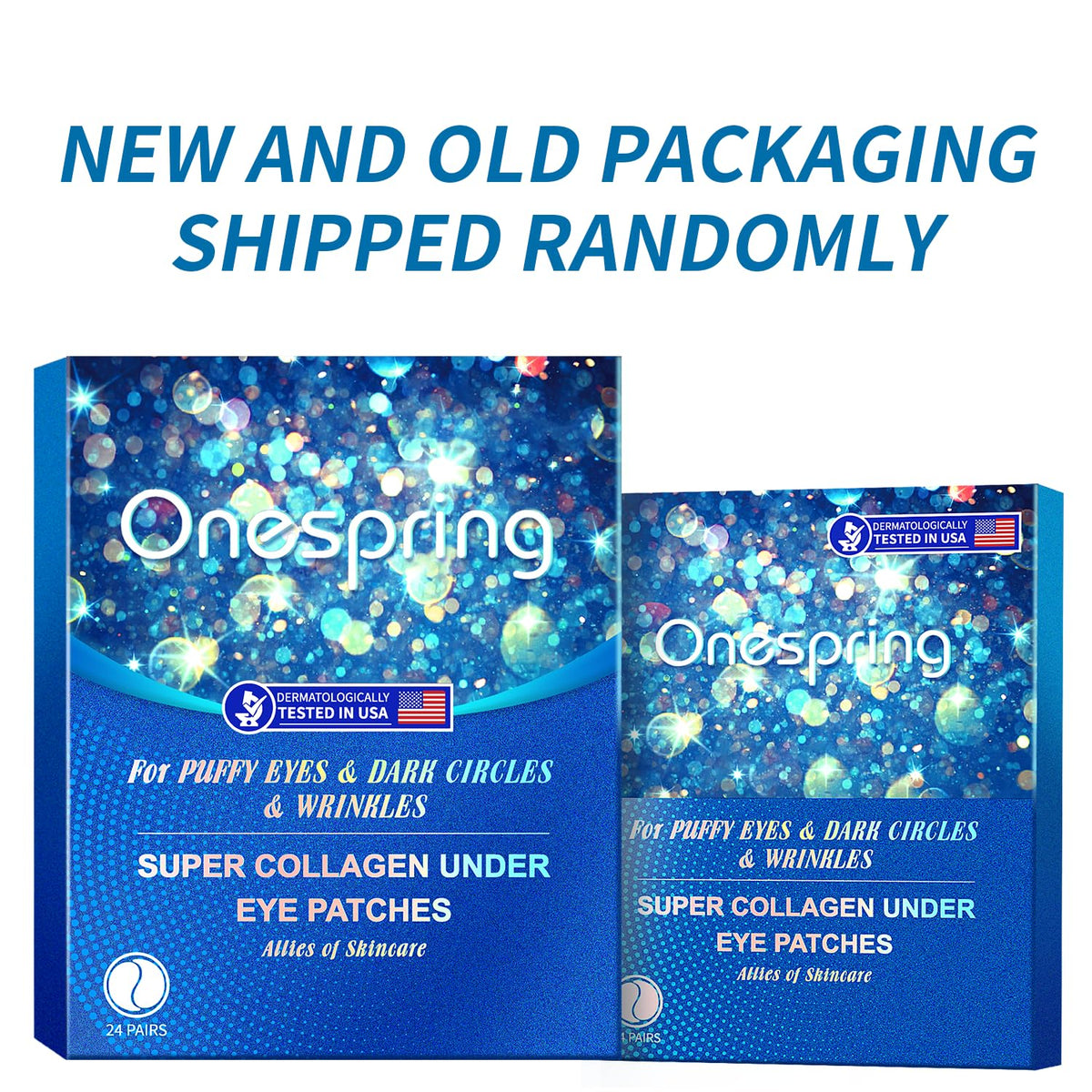 Collagen-infused Onespring patches gently lift the eye area.