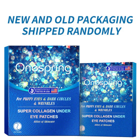 Collagen-infused Onespring patches gently lift the eye area.