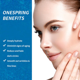 Onespring Eye Masks with hyaluronic acid deliver deep hydration to under-eye area.