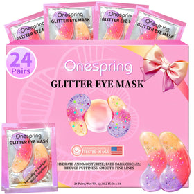 Onespring tri-color glitter eye masks pack brightens and refreshes tired eyes