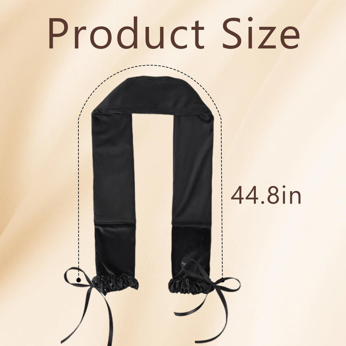 ONEUPIN velour ribbon wrap securely worn on the head for comfort.