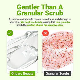 Ongaro Beauty Organic Face Scrub texture close-up reveals enzyme action
