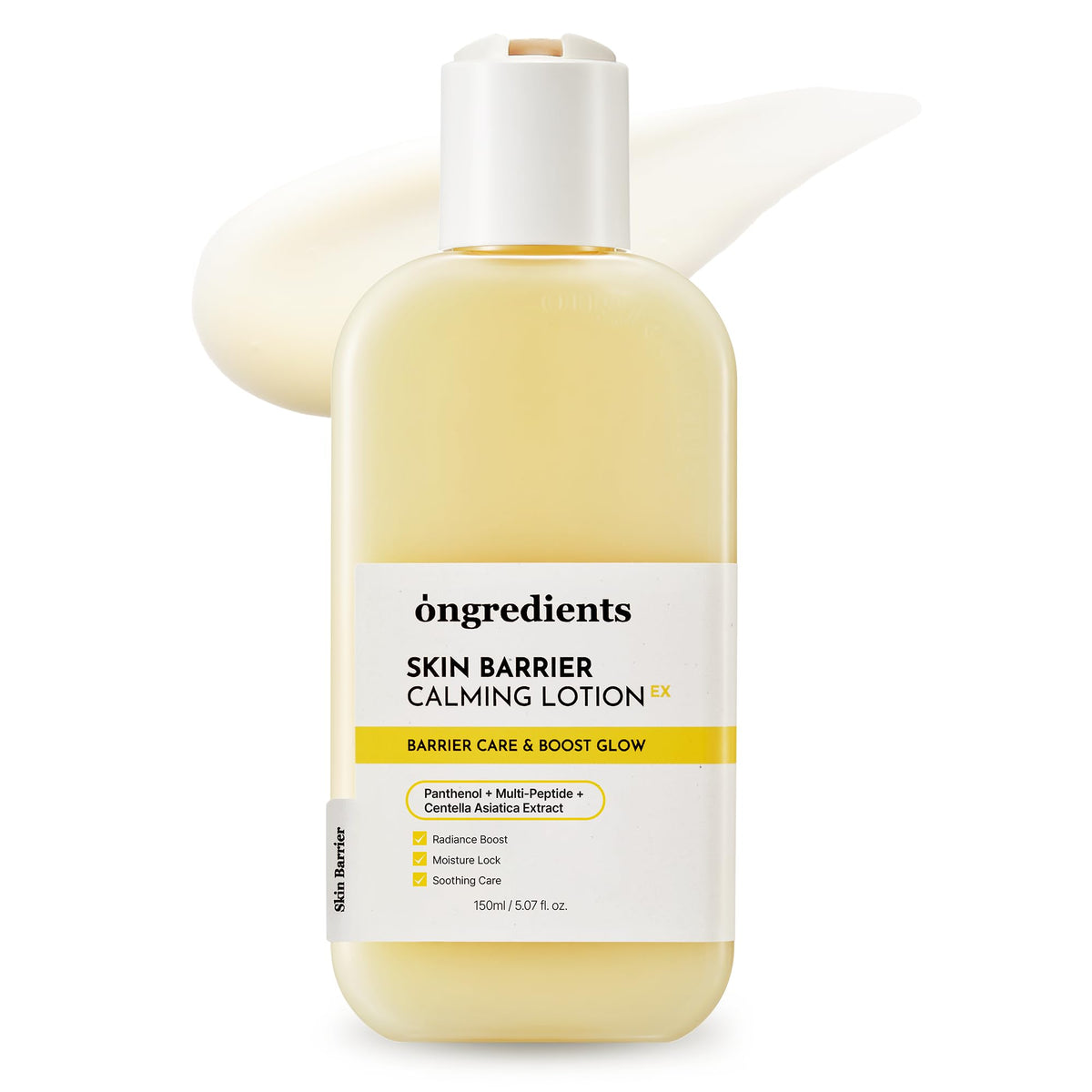 ONGREDIENTS Skin Barrier Calming Lotion EX bottle showing a soothing, hydrating makeup prep base.