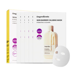 ONGREDIENTS Skin Barrier Calming Mask packaging shows vegan hydration for sensitive skin.