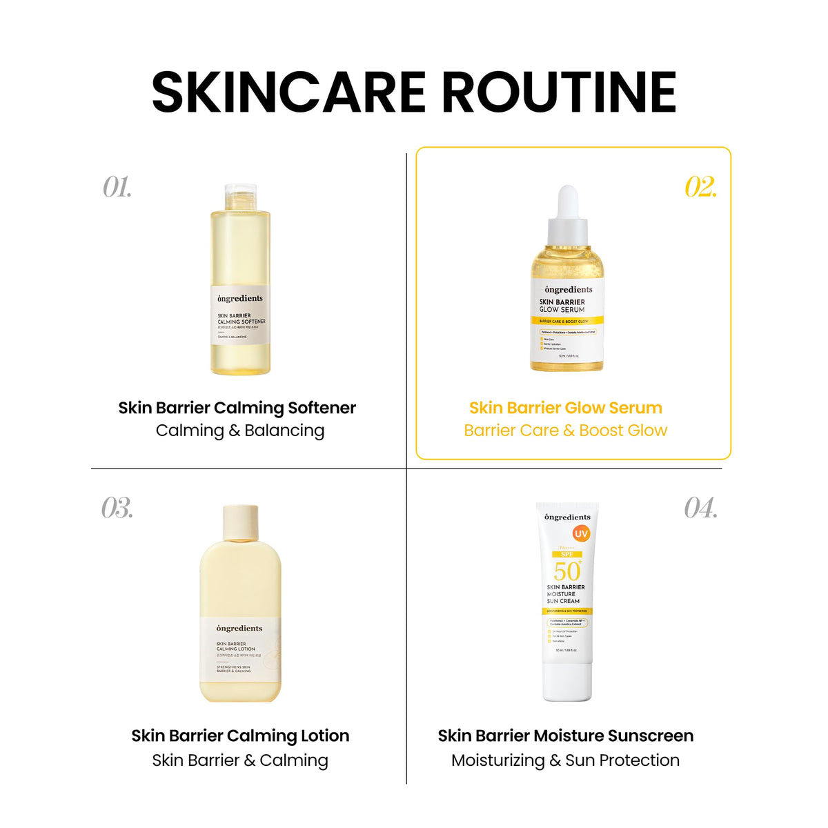 ONGREDIENTS vegan and cruelty-free certified formula for clean skincare