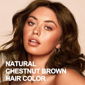 Onilyua Chestnut Brown Hair Dye Shampoo color development on strands