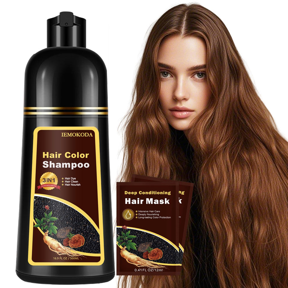 Onilyua Coffee Hair Dye Shampoo bottle ready for easy at-home color application.