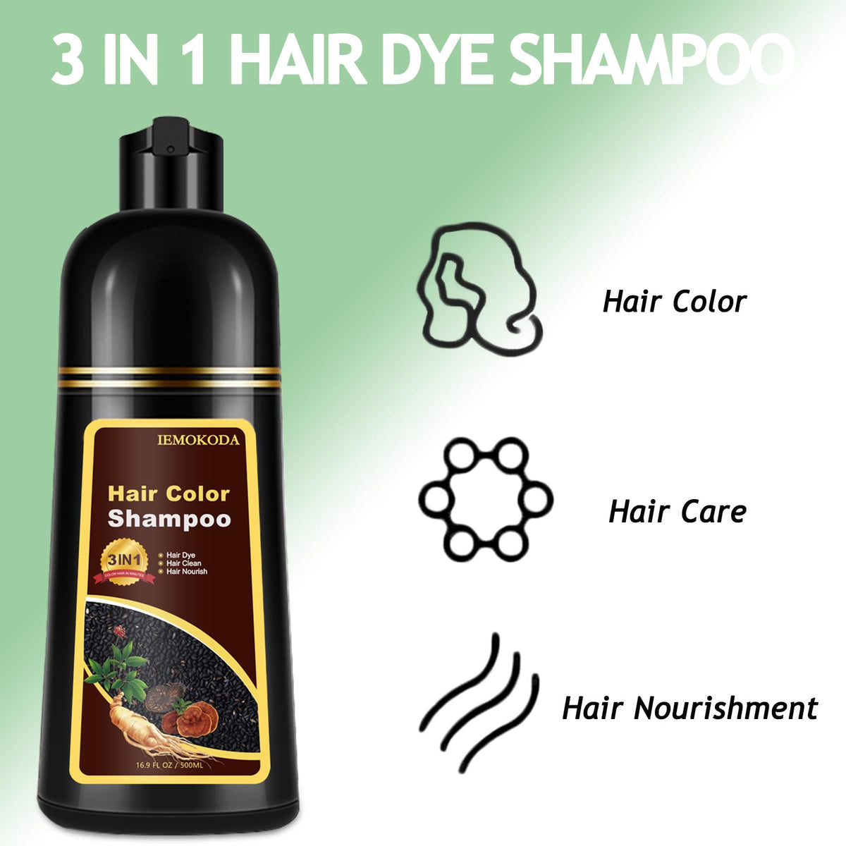 Onilyua Dark Coffee shampoo lather illustrates cleansing with color.
