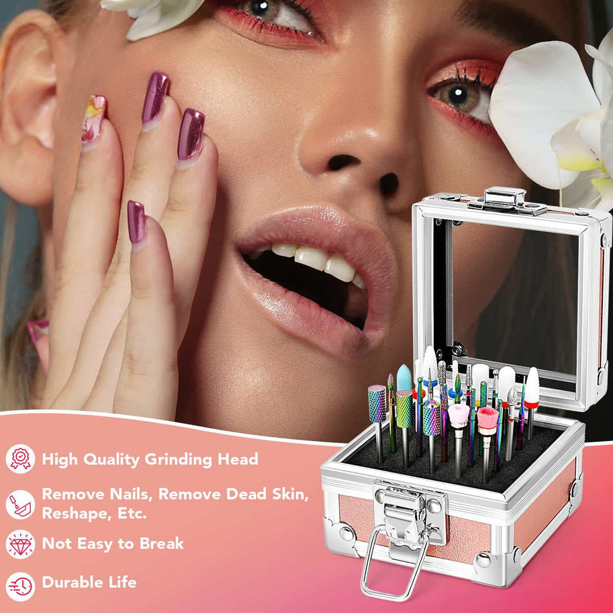 Onism Diamond Stone Bits for delicate cuticle work.
