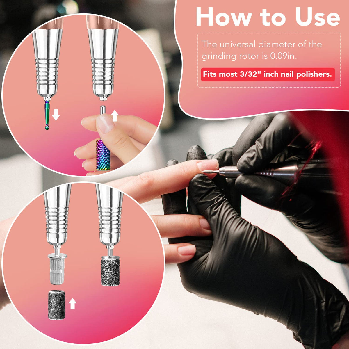 Onism 75Pcs Sanding Bands kit for fast gel and acrylic prep.