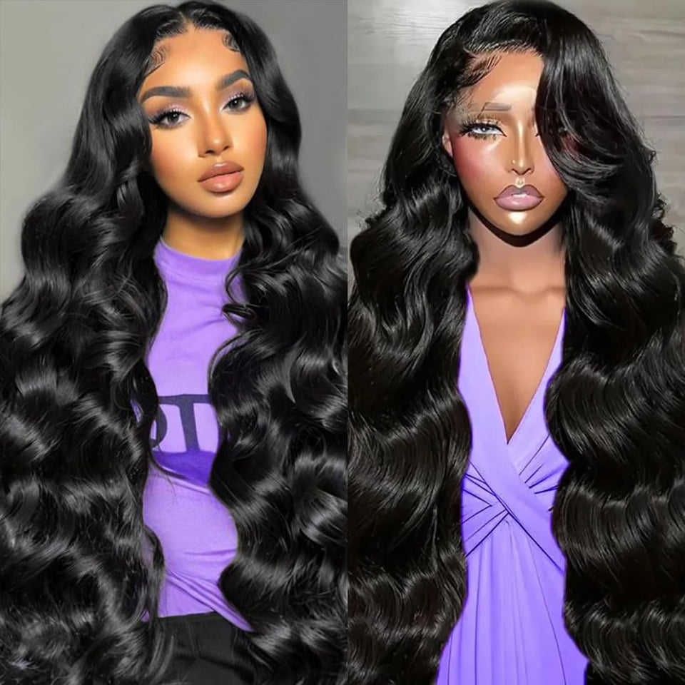 Onivan 13x6 body wave lace front wig front view with natural hairline