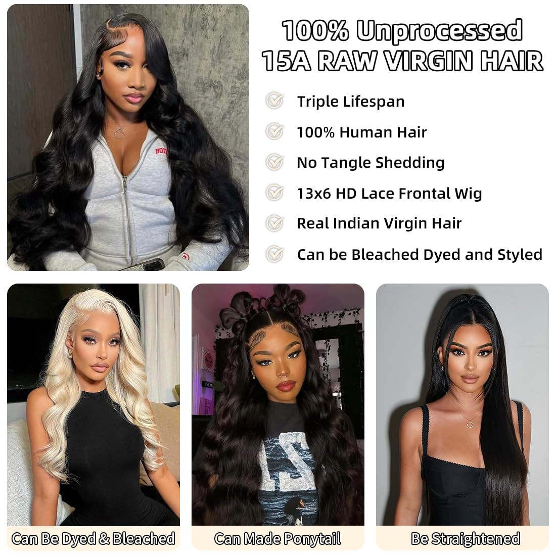Onivan model wears body wave wig showing natural movement and volume