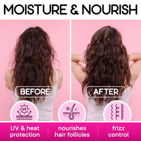 ONLY4HAIR color-treated hair glow with gloss after treatment.