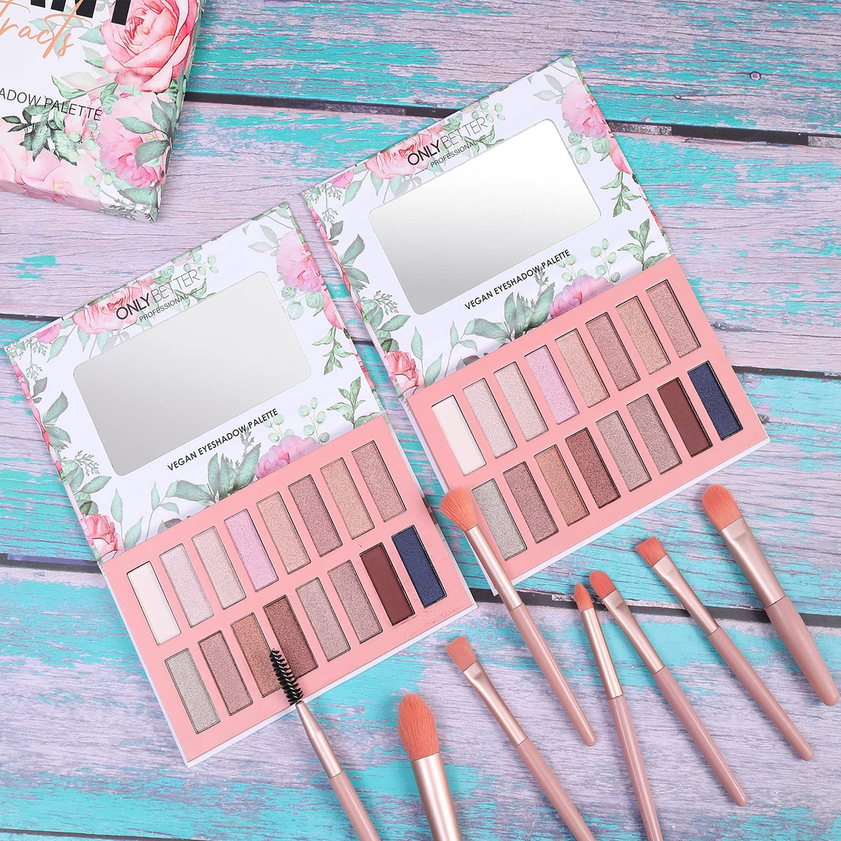OnlyBetter palette offers matte and shimmer shades for clean, long-lasting color payoff.