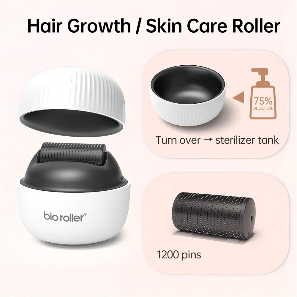 ONLYSKY BEAUTY Derma Roller G4 held in hand for at-home skincare and product absorption.