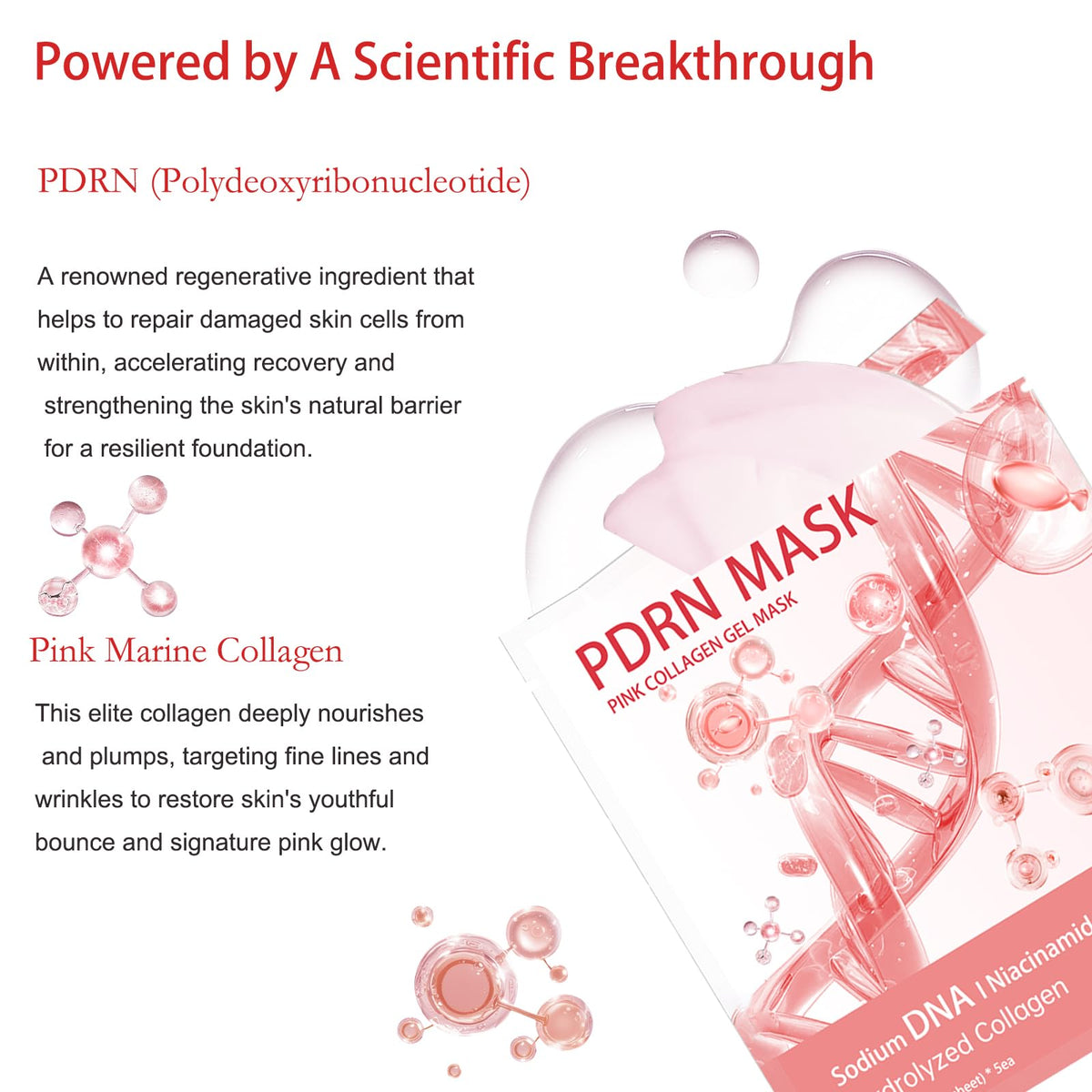 ONMYLOVIN night-time spa routine with pink collagen gel mask
