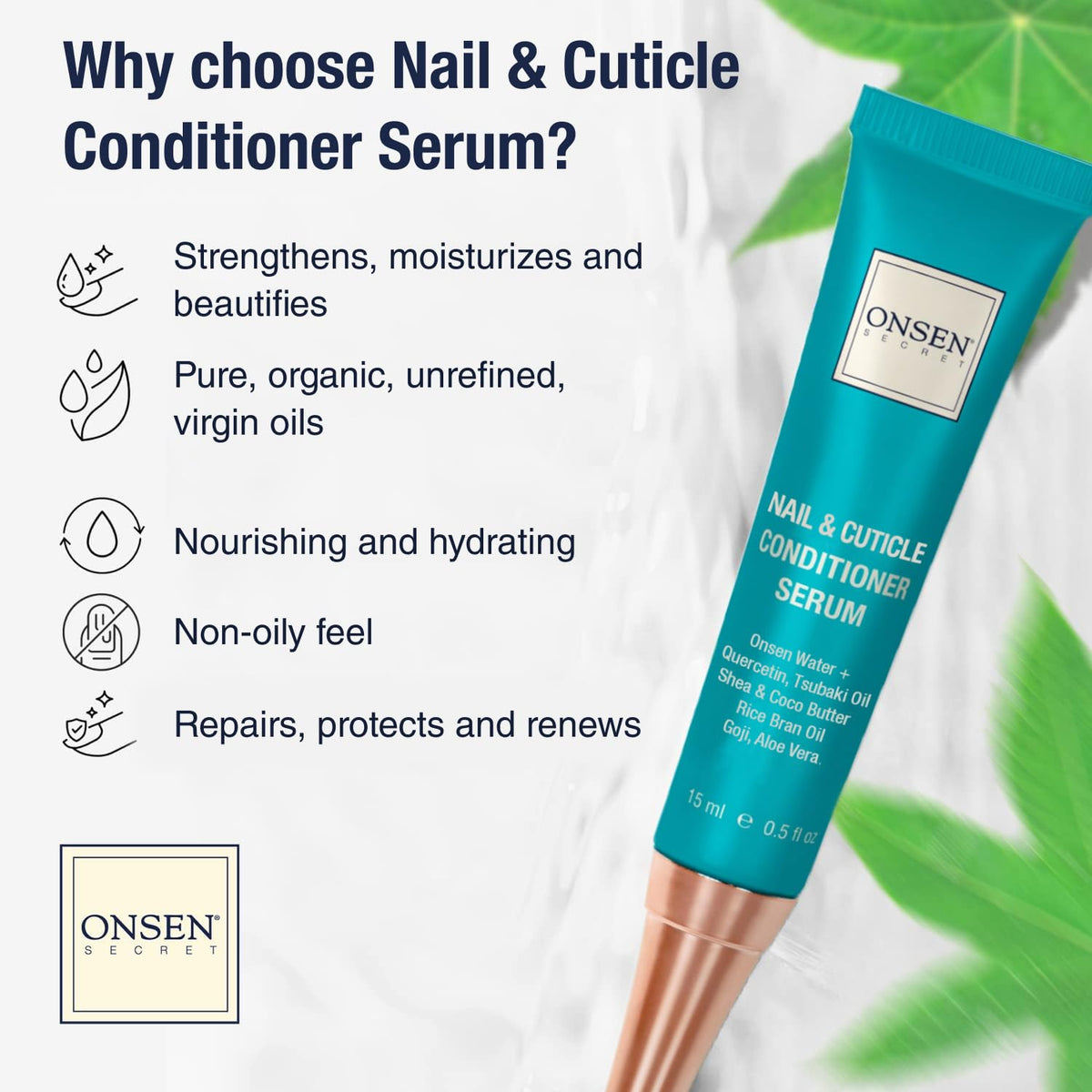 Onsen Secret at-home manicure setup enables shaping and polishing from home.