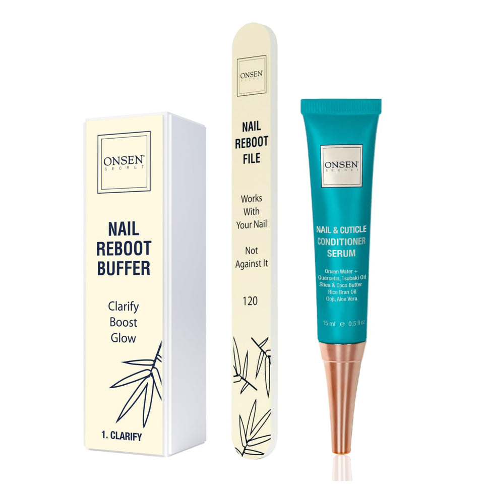 Onsen Secret cuticle cream bundle packaging ready for daily nail care.