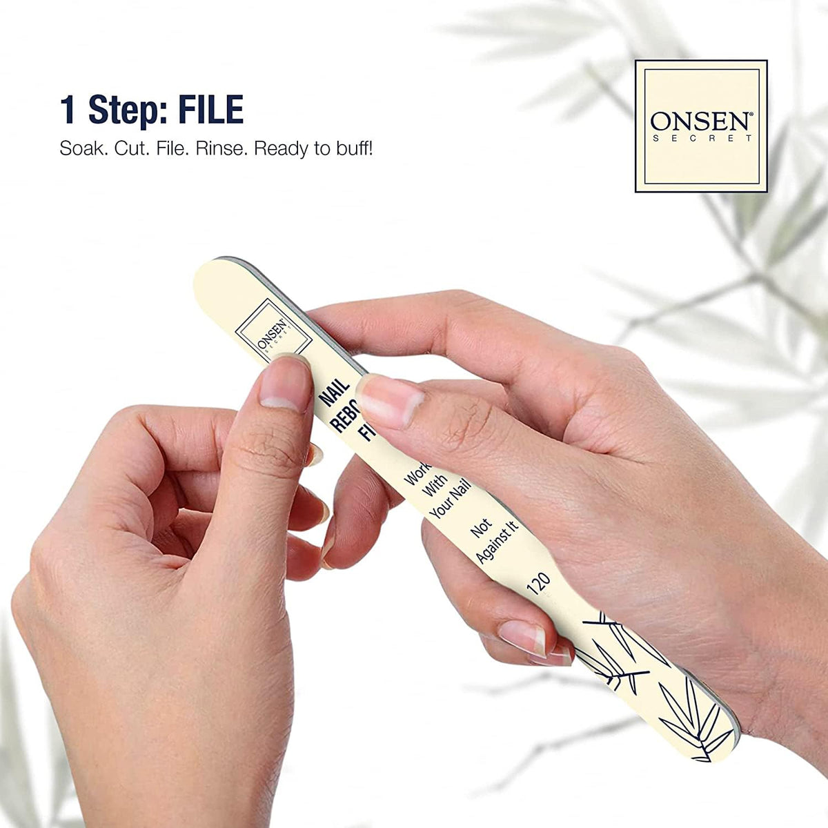 Onsen Secret cuticle oil 10ml bottle supports nail hydration.