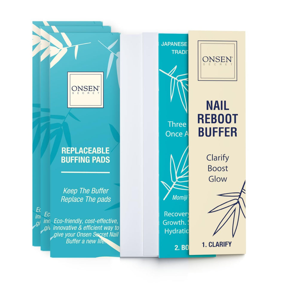 Onsen Secret nail buffer pads packaging ready for quick refill