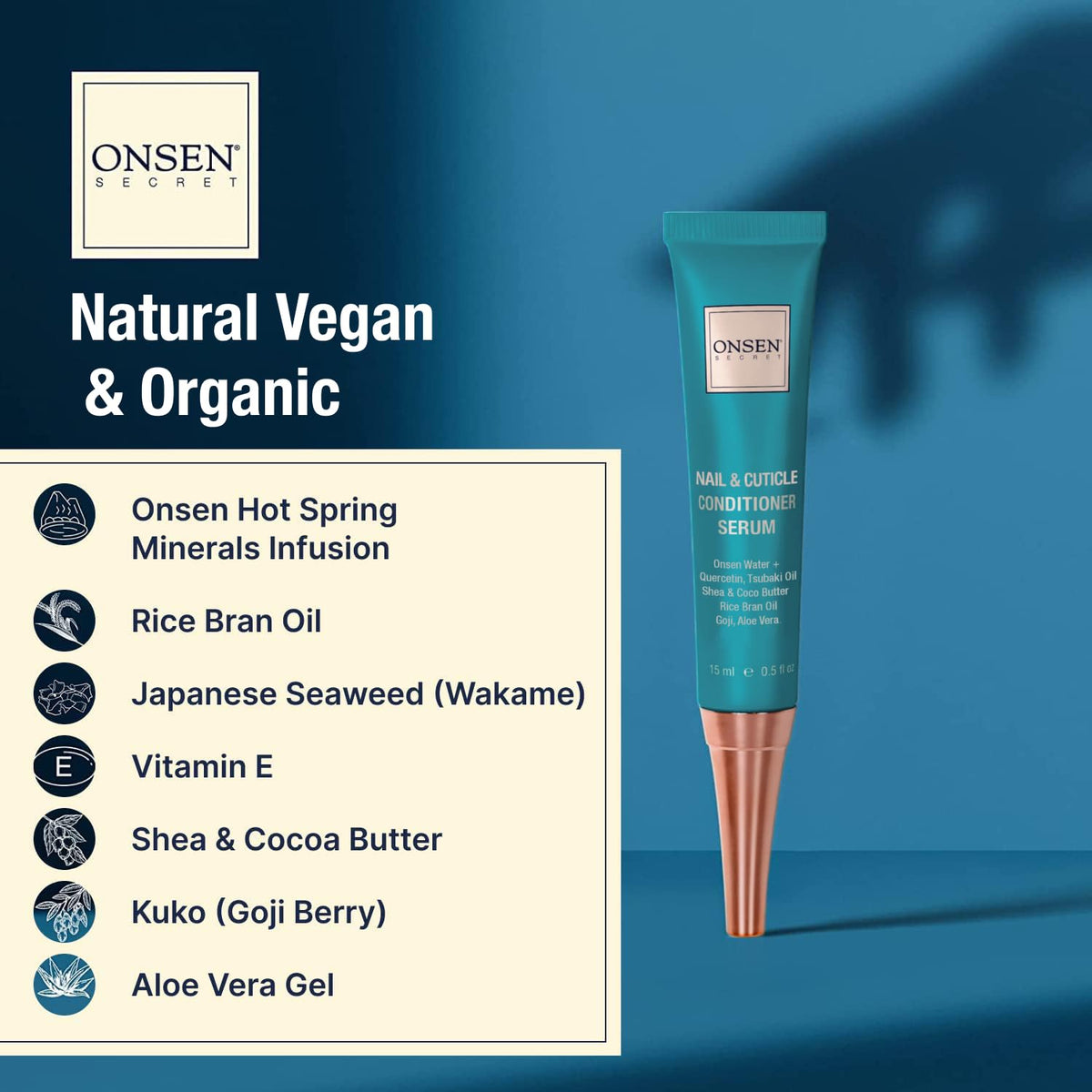 Onsen Secret spa-inspired packaging highlights sacred spring heritage.