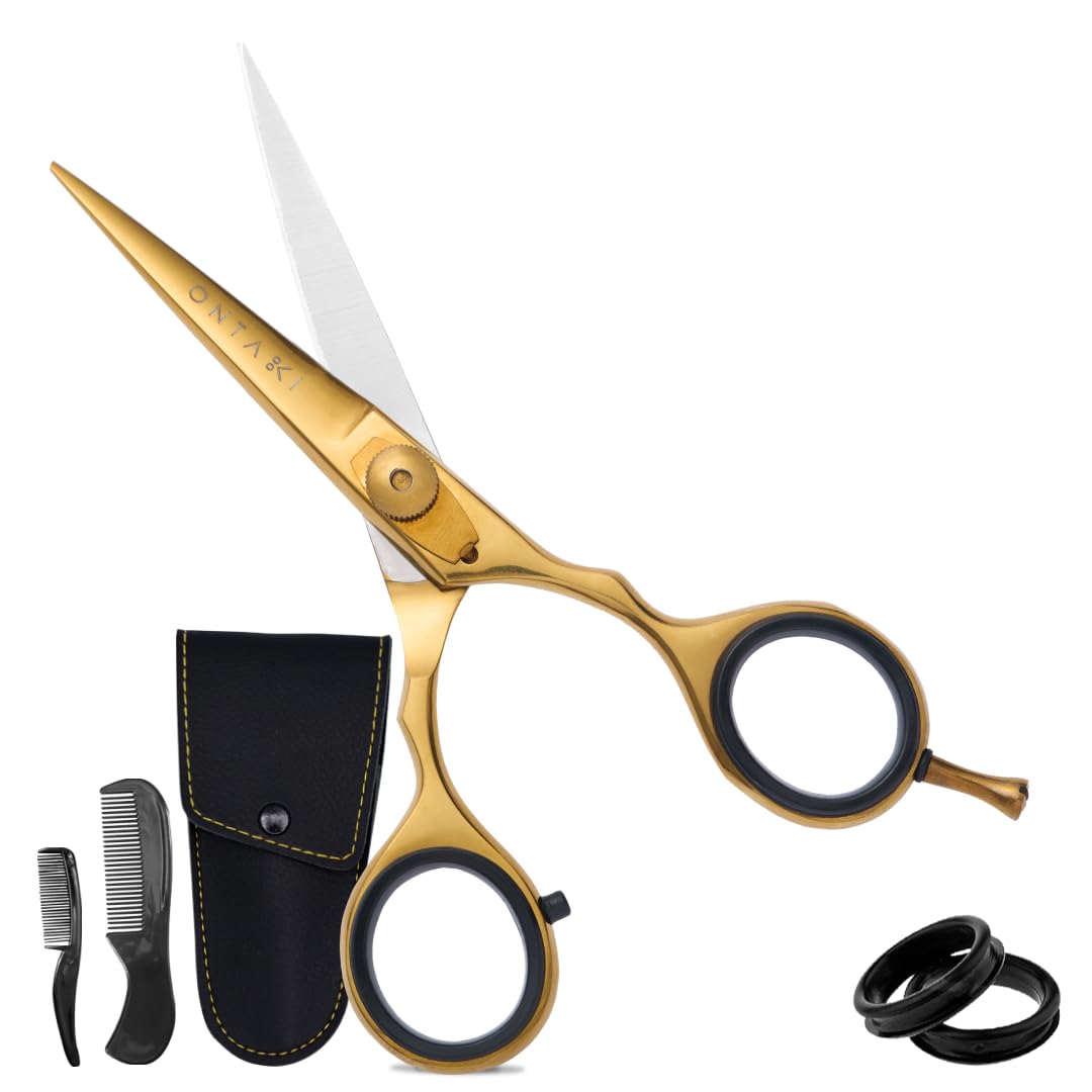 Ontaki beard scissors deliver a sharp edge for clean, precise beard trims.