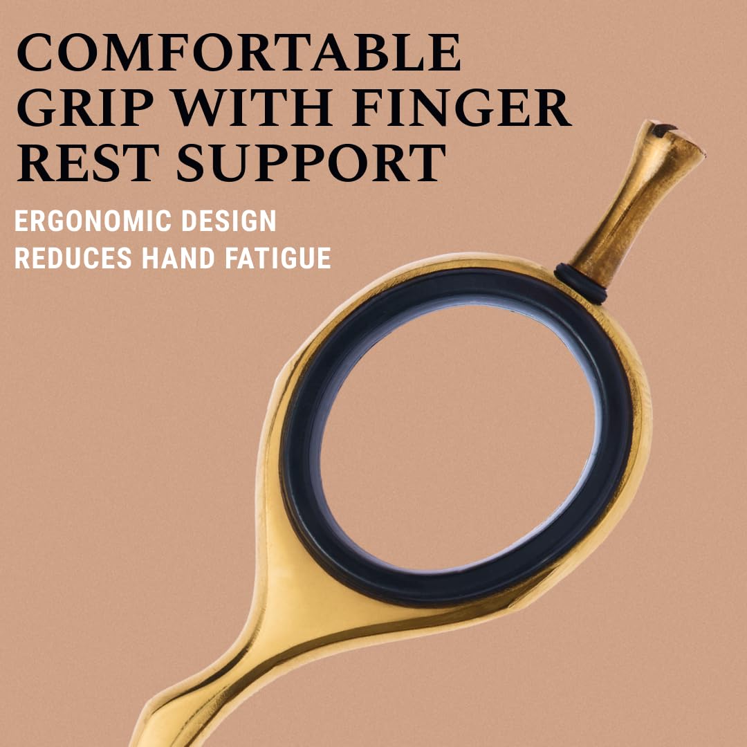 Ontaki gold brass accents add luxury styling to your grooming toolkit.