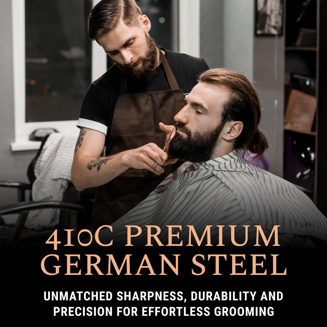 Ontaki tension screw detail highlights adjustable control for steady, snag-free beard shaping.