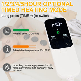OnVisit digital controller display shows temperature and timer for precise warming