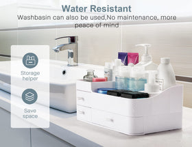 ONXE durable ABS makeup organizer resists humidity for bathroom use