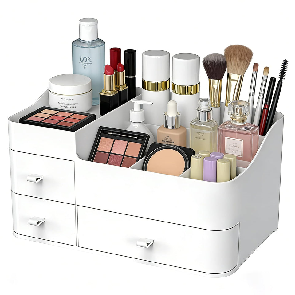 ONXE makeup organizer with large capacity drawers keeps cosmetics tidy and accessible