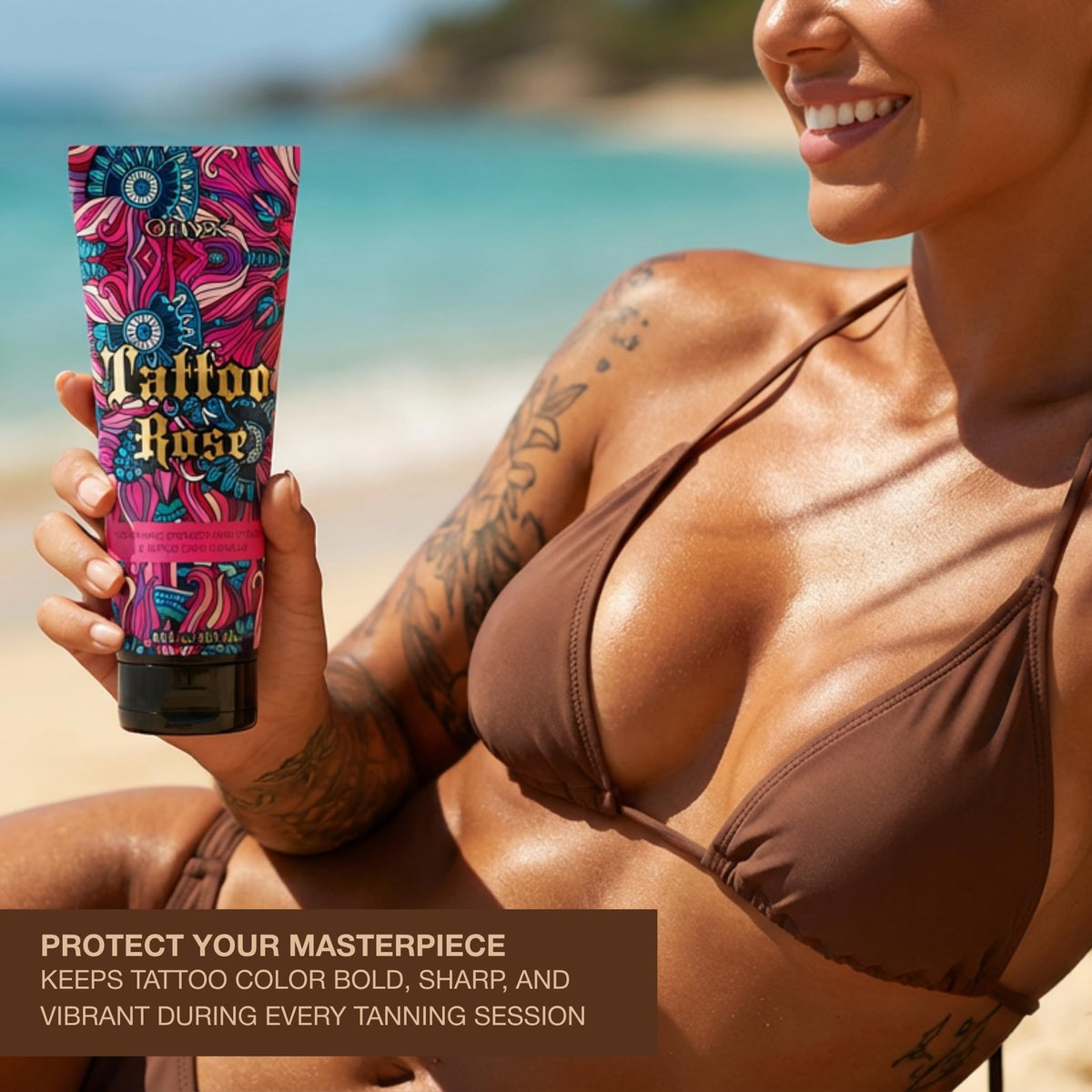 Onyx Tattoo Safe Lotion color enhancement for brighter tattoo contrast