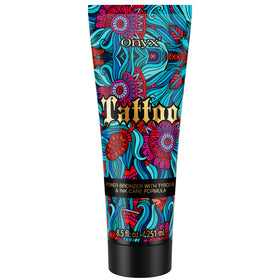 Onyx Tattoo Safe Tanning Bed Lotion pump provides even coverage during indoor sessions
